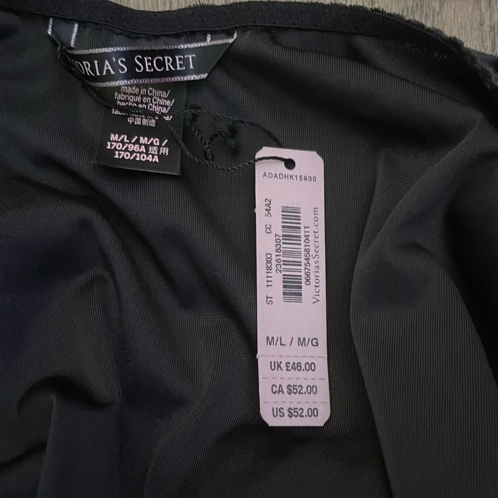 Victoria's Secret Crushed Velvet Plunge Bodysuit Black New - Picture 9 of 12